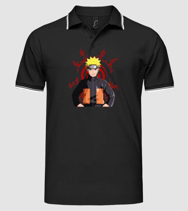 NARUTO model negru pe tricou