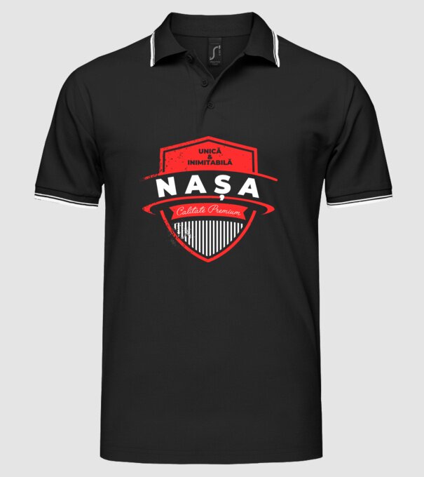 nașă unică & inimitabilă - calitate premium model negru pe tricou