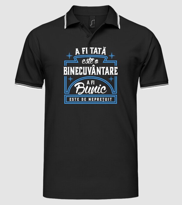 Neprețuit bunic model negru pe tricou