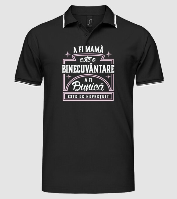Neprețuit bunica model negru pe tricou