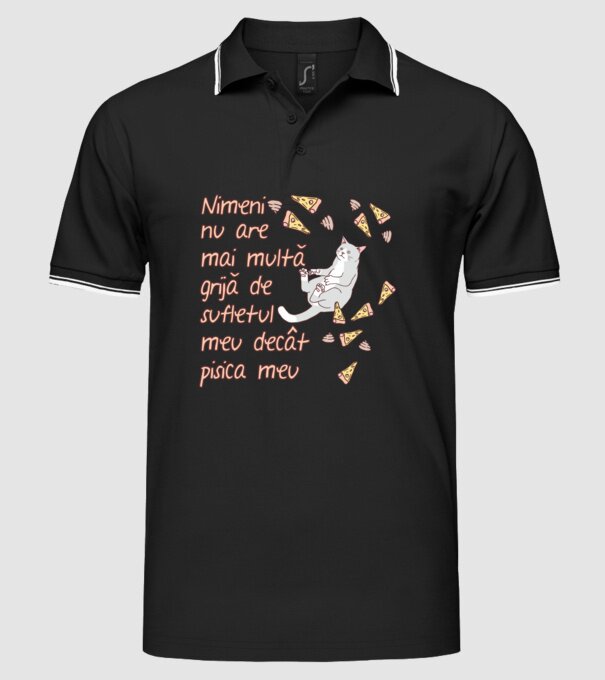 Nimic nu are mai multă grijă de sufletul meu decât pisica mea model negru pe tricou