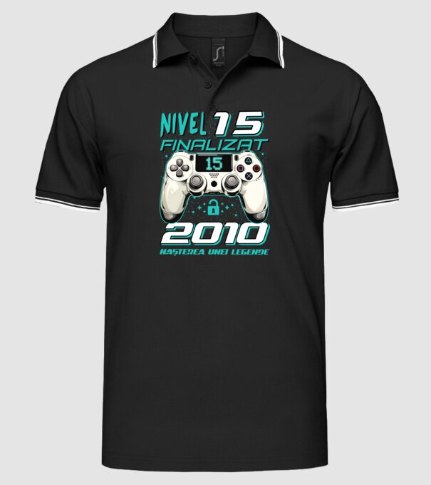 Nivel finalizat 15 2010 model negru pe tricou