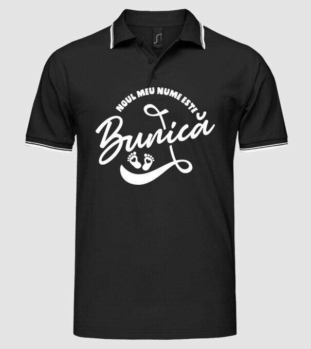 Noul meu nume este Bunică model negru pe tricou