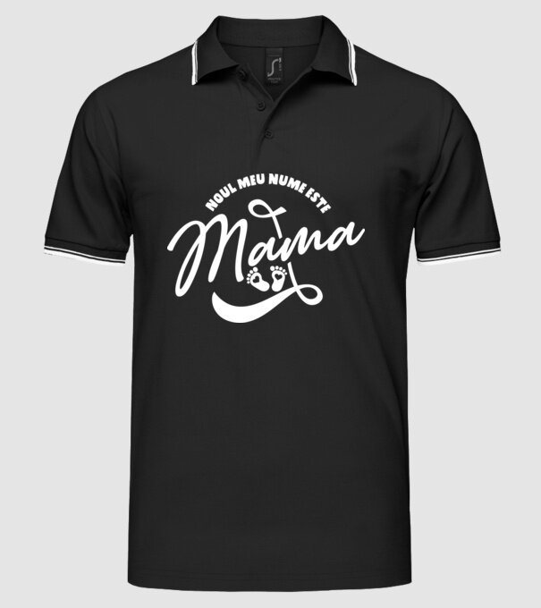 Noul meu nume este Mama model negru pe tricou