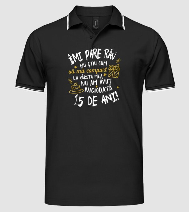 Nu am avut niciodată 15 de ani model negru pe tricou