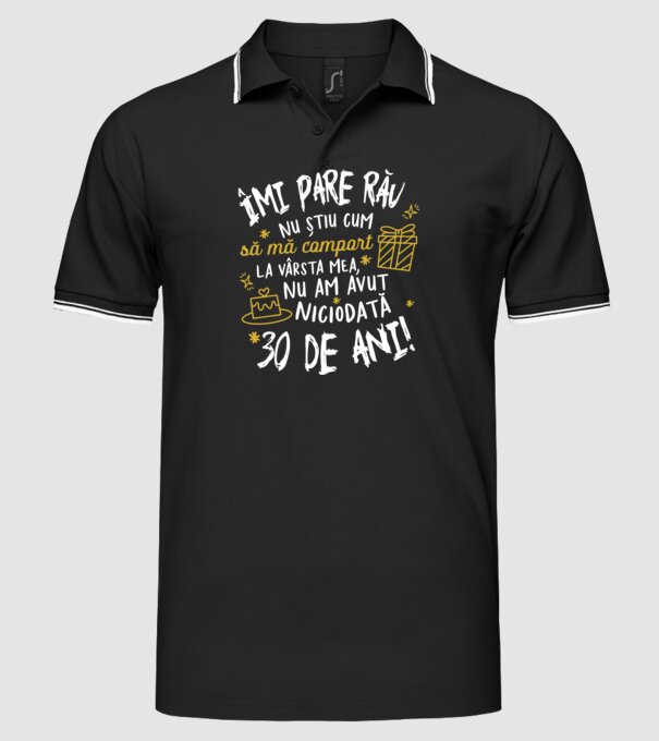 Nu am avut niciodată 30 de ani model negru pe tricou