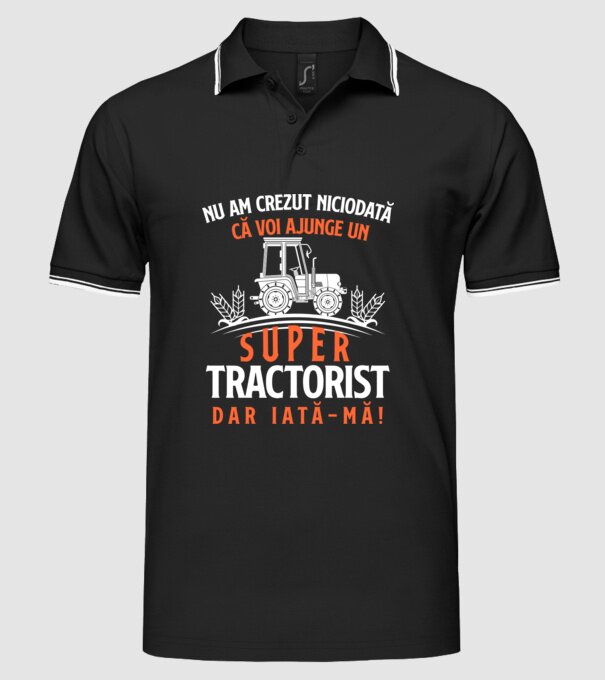 nu am crezut niciodată că voi ajunge un super tractorist, dar iată-mă! model negru pe tricou