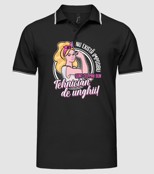 Nu există imposibil! Sunt cel mai bun tehnician de unghii! model negru pe tricou