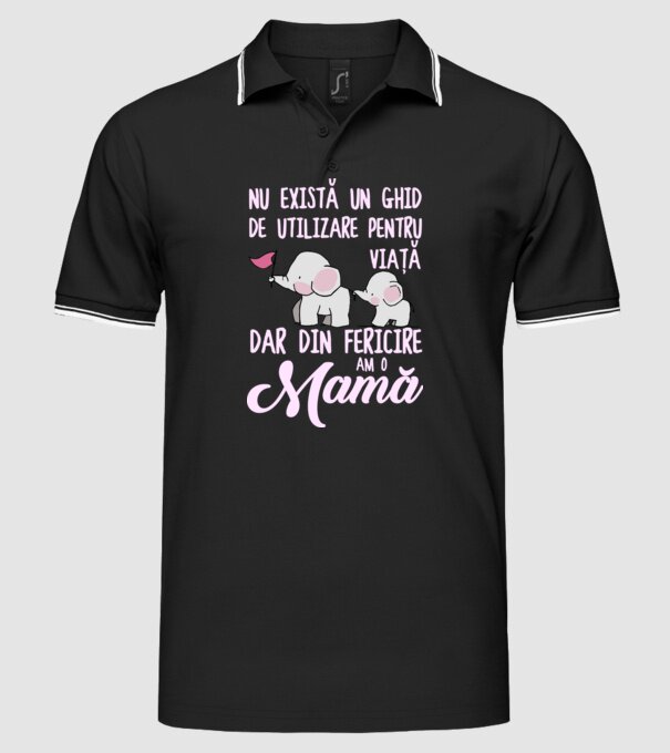 Nu există un ghid de utilizare pentru viață, dar din fericire am o mamă model negru pe tricou