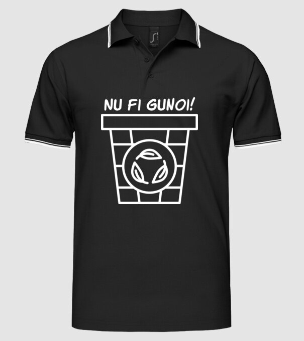 Nu fi gunoi model negru pe tricou