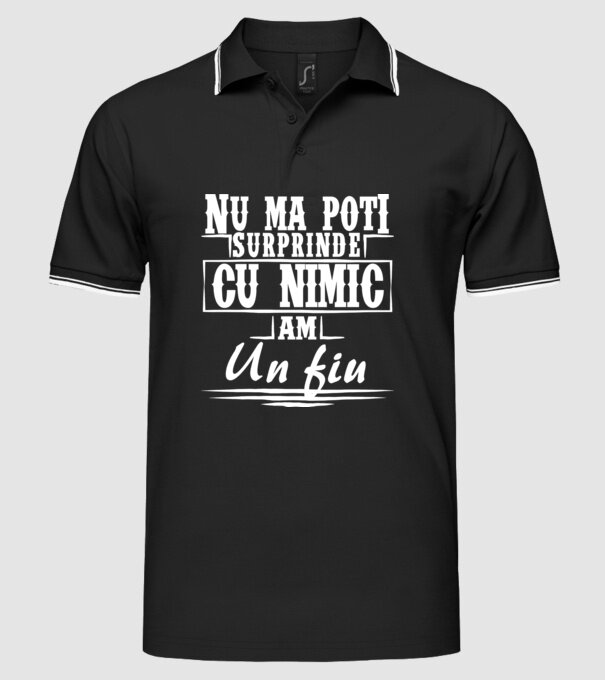 Nu mă poți surprinde cu nimic, am un fiu model negru pe tricou