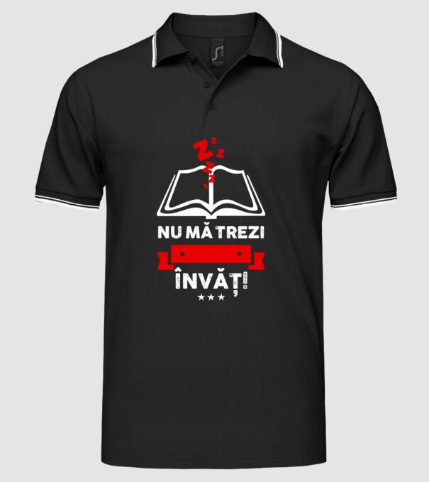 Nu mă trezi, învăț model negru pe tricou
