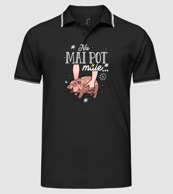 Nu mai pot muie... model negru pe tricou