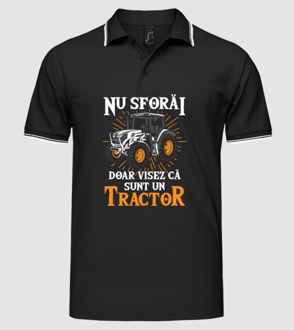 Nu sforăi, doar visez că sunt un Tractor model negru pe tricou