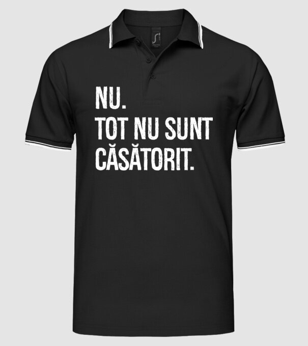 nu. tot nu sunt căsătorit. model negru pe tricou