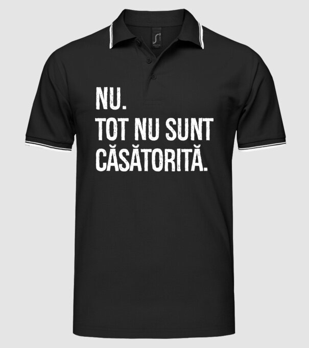 nu. tot nu sunt căsătorită. model negru pe tricou