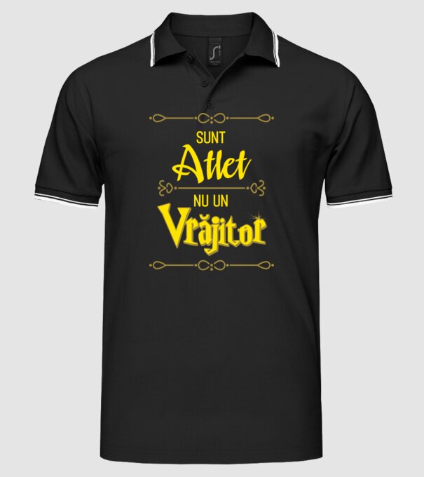 Sunt ATLET, nu un vrăjitor model negru pe tricou