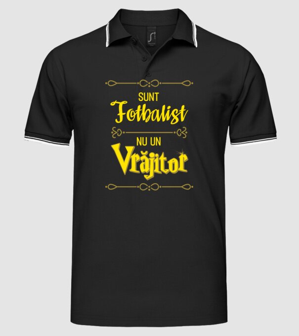 sunt fotbalist, nu un vrăjitor model negru pe tricou