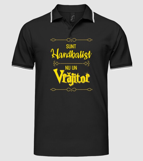sunt handbalist, nu un vrăjitor model negru pe tricou
