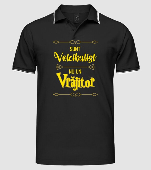 sunt voleibalist, nu un vrăjitor model negru pe tricou