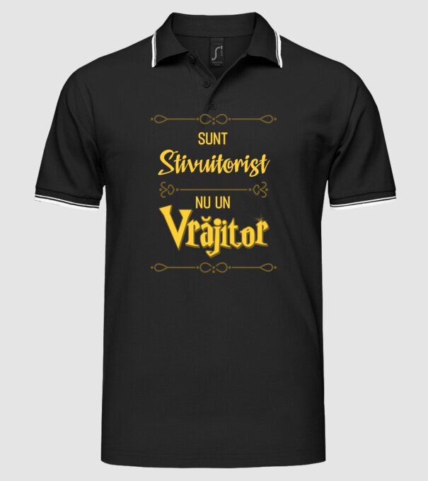 Sunt stivuitorist, nu un vrăjitor model negru pe tricou