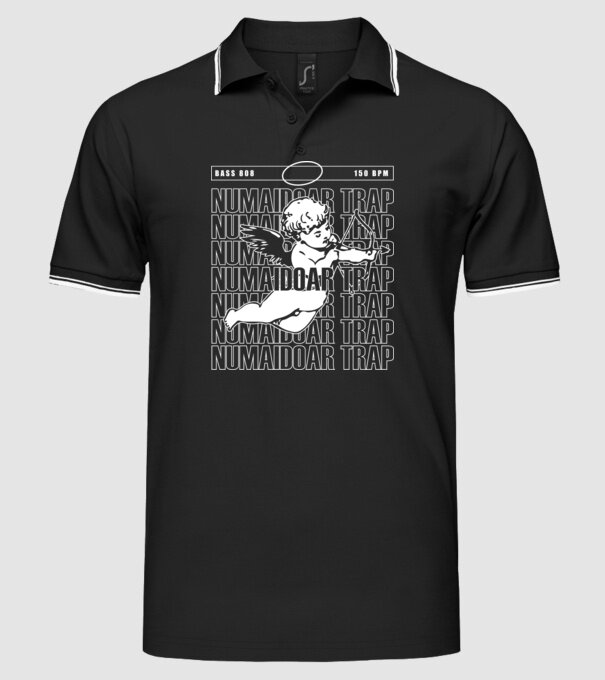 numaidoar trap model negru pe tricou