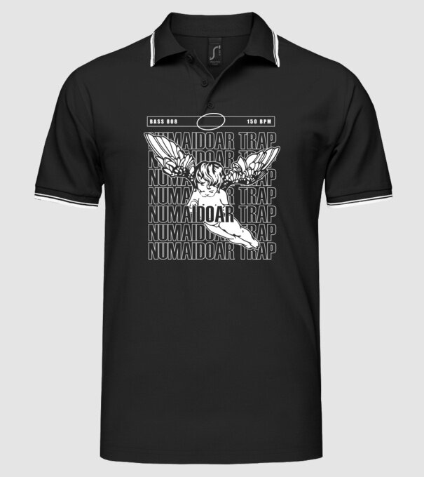 numaidoar trap model negru pe tricou