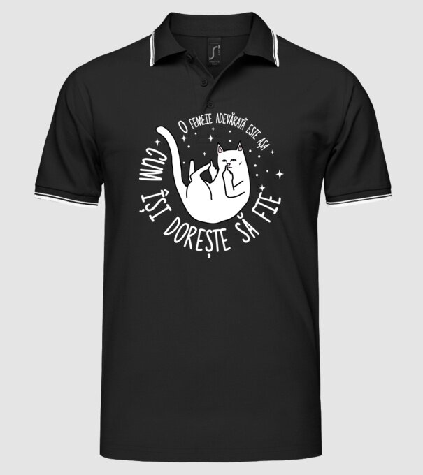 O femeie adevărată este așa cum își dorește să fie model negru pe tricou
