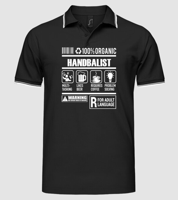 HANDBALIST model negru pe tricou