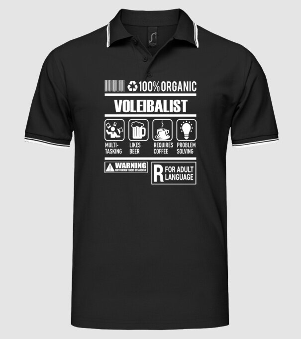 VOLEIBALIST model negru pe tricou