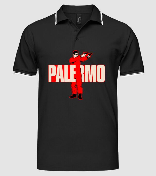 palermo la casa de papel model negru pe tricou