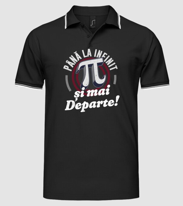 Până la infinit și mai departe! model negru pe tricou