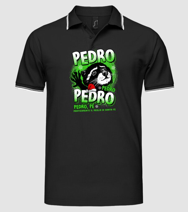 Pedro pedro christmas model negru pe tricou