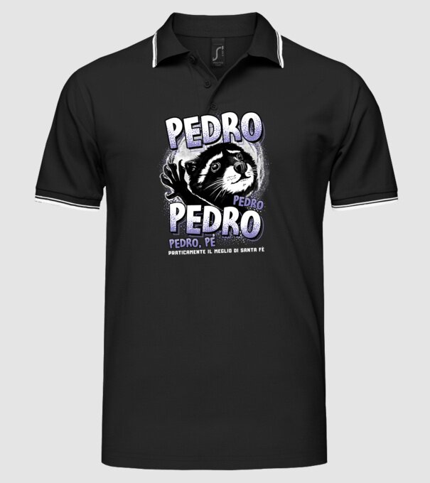 PEDRO PEDRO PEDRO model negru pe tricou