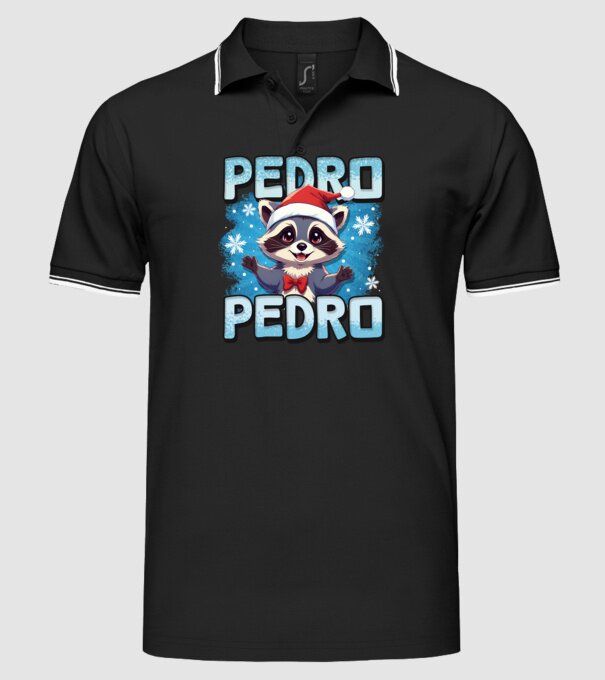 Pedro pedro retro xmas model negru pe tricou