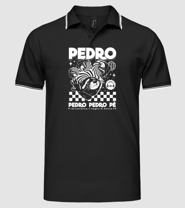 Pedro techno model negru pe tricou