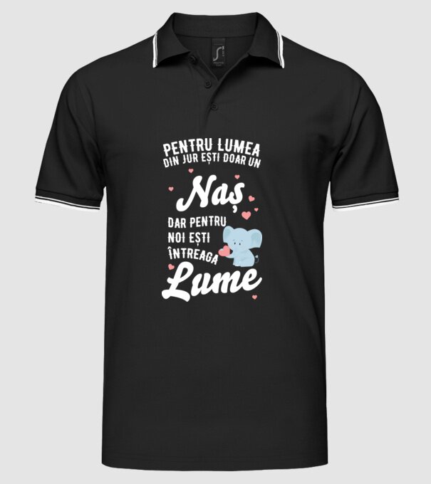 Pentru lumea din jur ești doar o naș, dar pentru noi ești întreaga lume 01 (2) model negru pe tricou