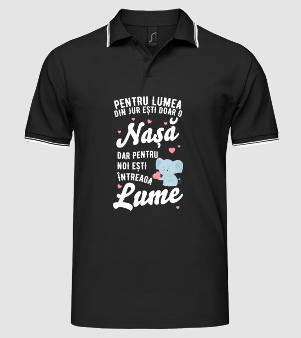 Pentru lumea din jur ești doar o nașă, dar pentru noi ești întreaga lume model negru pe tricou