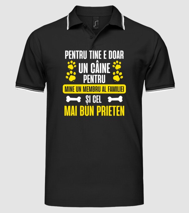pentru tine e doar un câine, pentru mine un membru al familiei și cel mai bun prieten model negru pe tricou