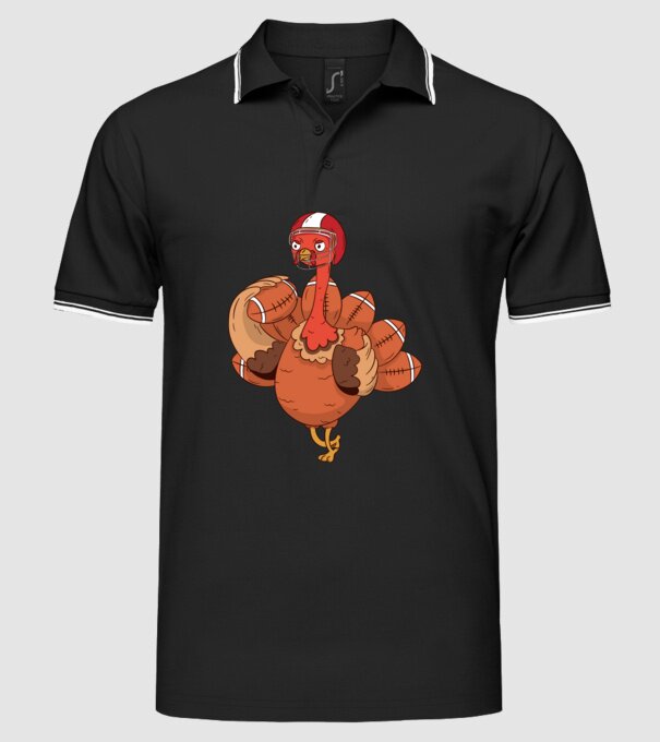 Player Turkey model negru pe tricou