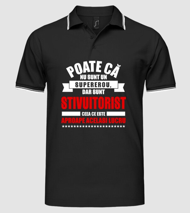 Poate că nu sunt un supererou, dar sunt STIVUITORIST, ceea ce este aproape același lucru model negru pe tricou