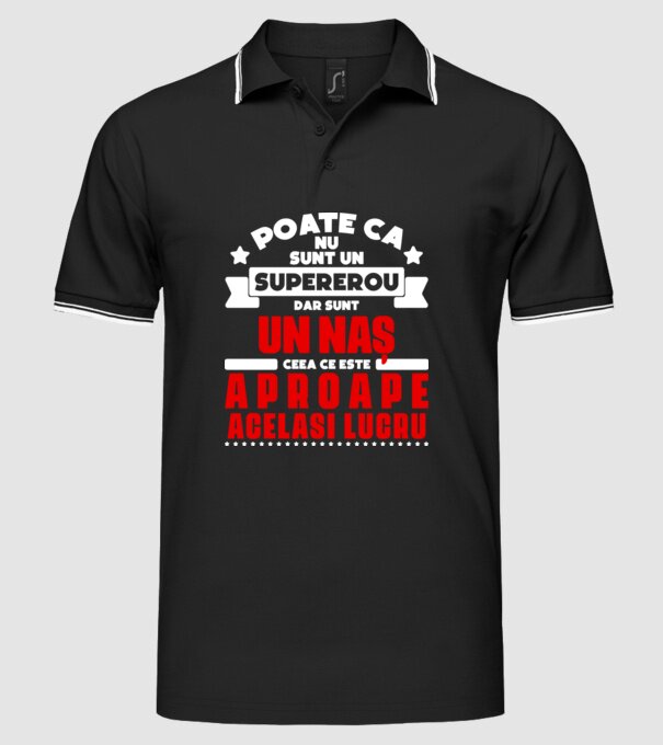 poate că nu sunt un supererou, dar sunt un naș, ceea ce este aproape același lucru model negru pe tricou