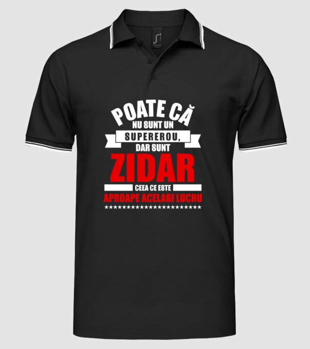 Poate că nu sunt un supererou, dar sunt ZIDAR, ceea ce este aproape același lucru model negru pe tricou