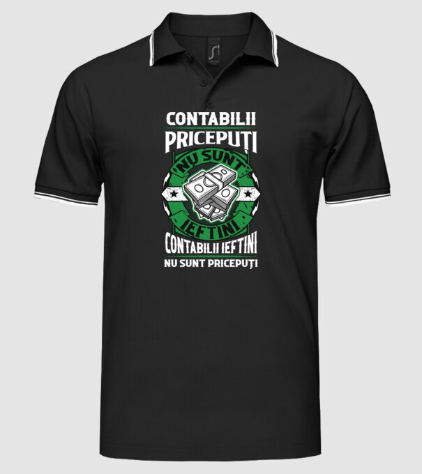 contabilii pricepuți nu sunt ieftini, contabilii ieftini nu sunt pricepuți model negru pe tricou