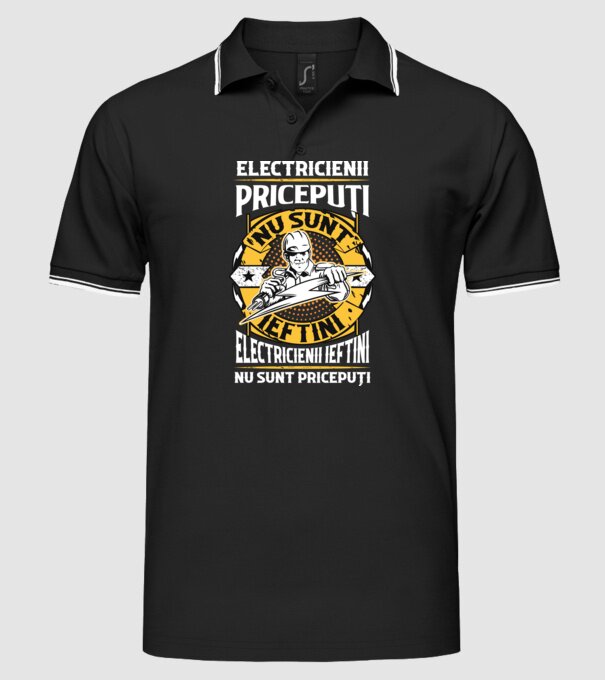 electricienii pricepuți nu sunt ieftini, electricienii ieftini nu sunt pricepuți model negru pe tricou