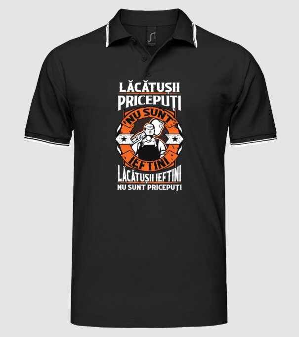 lăcătușii pricepuți nu sunt ieftini, lăcătușii ieftini nu sunt pricepuți model negru pe tricou