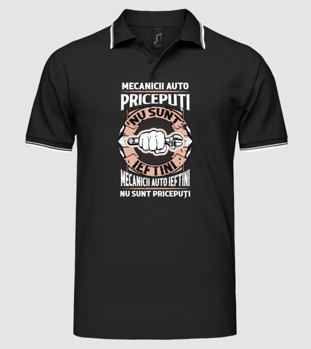 mecanicii auto pricepuți nu sunt ieftini, mecanicii auto ieftini nu sunt pricepuți model negru pe tricou