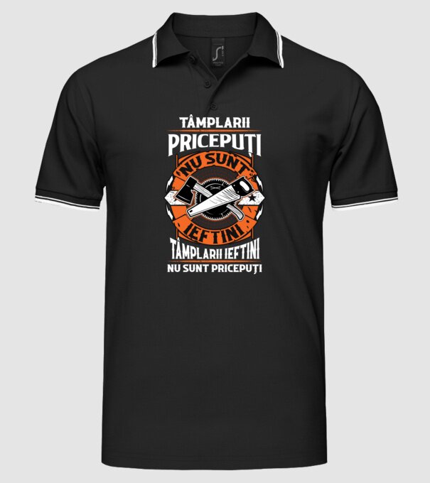 tâmplarii pricepuți nu sunt ieftini, tâmplarii ieftini nu sunt pricepuți model negru pe tricou