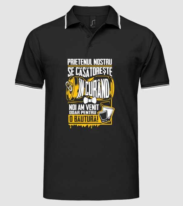 Prietenul nostru se căsătorește în curând model negru pe tricou