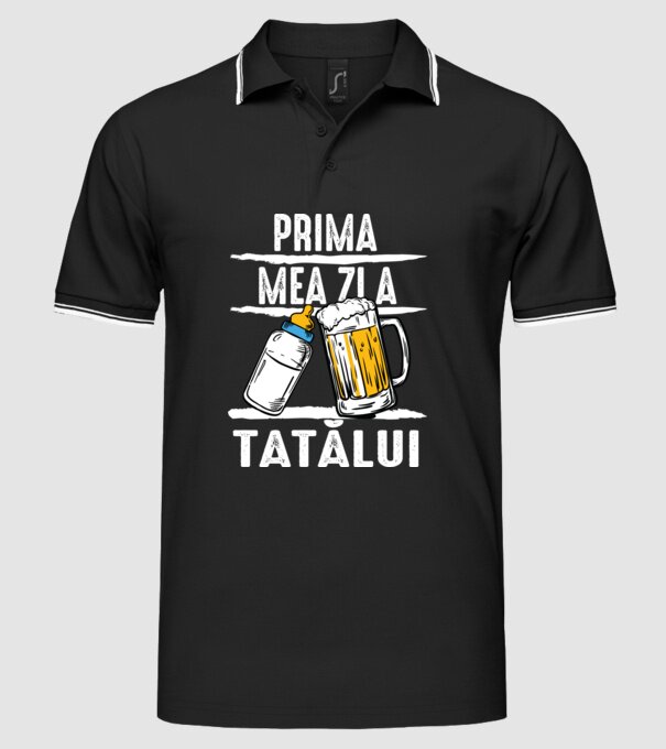 prima mea zi a tatălui model negru pe tricou